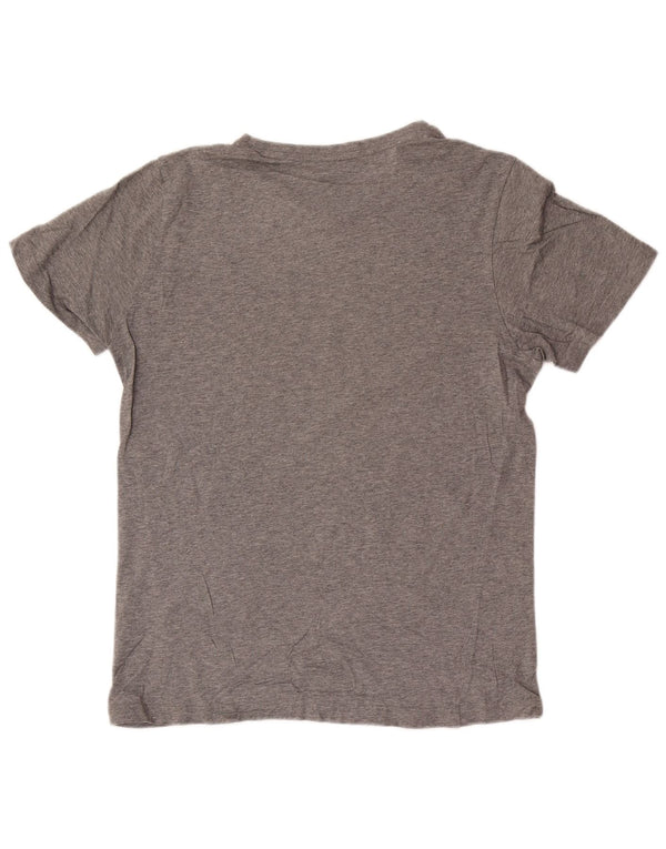 Camiseta masculina Puma Graphic Top cinza médio algodão manchado