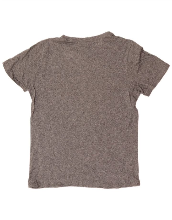 Camiseta masculina Puma Graphic Top cinza médio algodão manchado