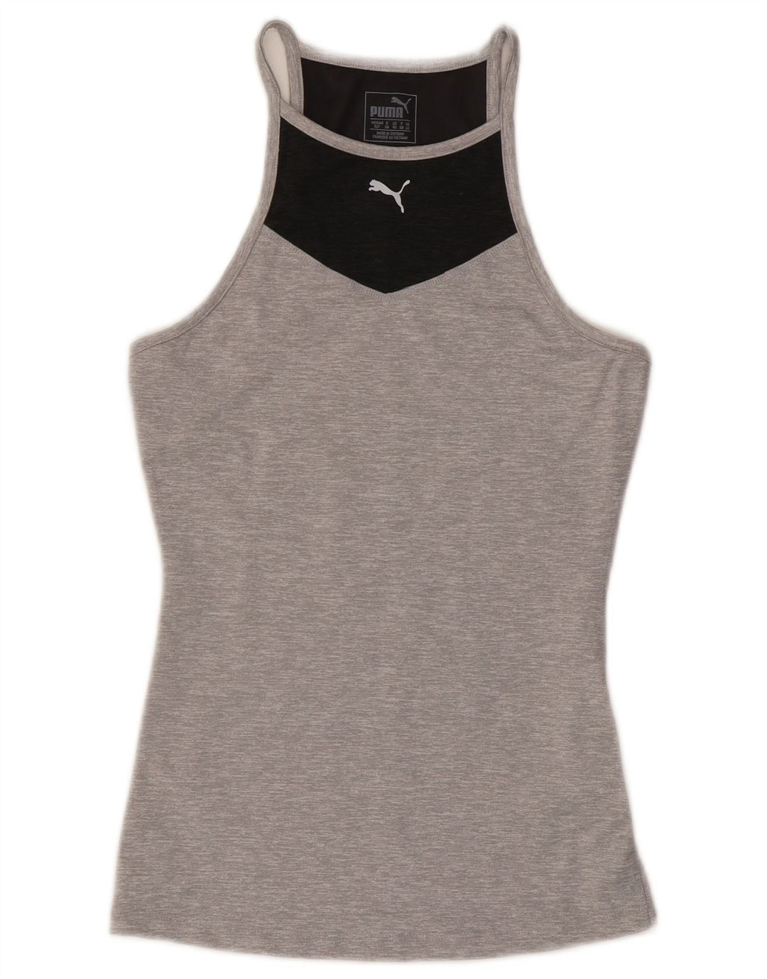 Colete feminino Puma UK 10 pequeno cinza colorblock poliéster