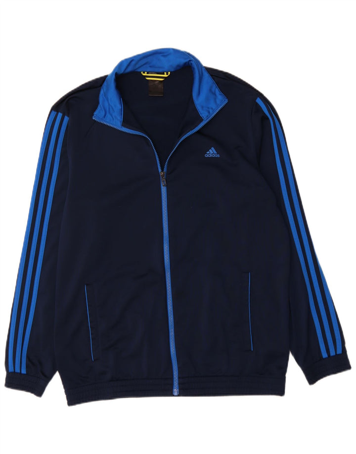ADIDAS Mens Tracksuit Top Jacket UK 44/46 XL Azul Marinho Poliéster