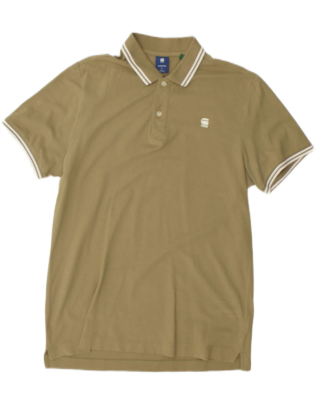 Camisa polo masculina G-Star grande cáqui