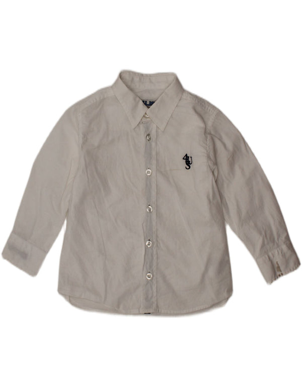 Camisa CESARE PACIOTTI 4US para bebês meninos 9-12 meses algodão branco