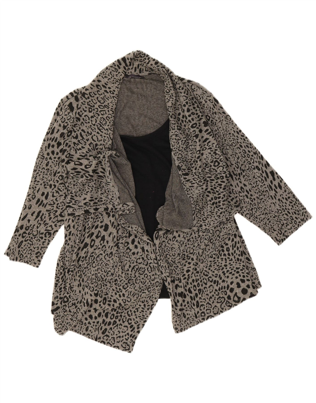 Suéter cardigã assimétrico feminino Marks & Spencer Reino Unido 20 2XL cinza