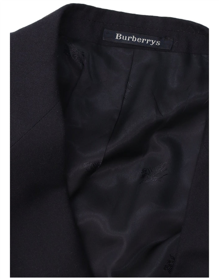 Jaqueta blazer masculina de 2 botões BURBERRYS Reino Unido 40 grande azul marinho