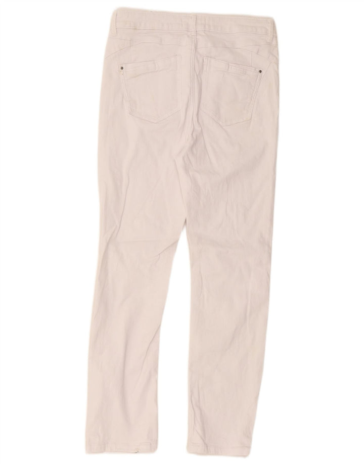 Jeans Marks & Spencer feminino slim UK 12 médio W30 L27 algodão branco