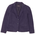 Jaqueta blazer feminina de 2 botões Marks & Spencer Reino Unido 12 médio azul marinho