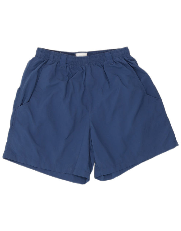 Columbia Mens Cargo Sport Shorts Pequeno Azul Marinho Nylon