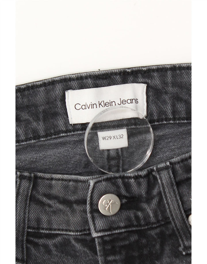 Calvin Klein Jeans masculino desgastado slim W29 L32 algodão preto