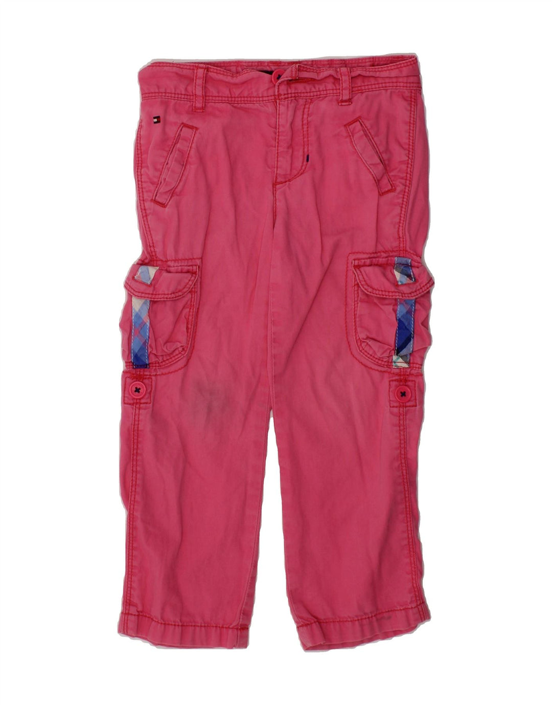 TOMMY HILFIGER Baby Girls Cargo Trousers 18-24 Months W20 L14 Pink Vintage Tommy Hilfiger and Second-Hand Tommy Hilfiger from Messina Hembry 