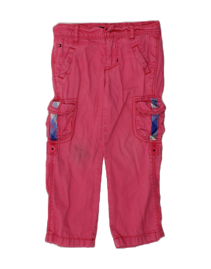 TOMMY HILFIGER Baby Girls Cargo Trousers 18-24 Months W20 L14 Pink Vintage Tommy Hilfiger and Second-Hand Tommy Hilfiger from Messina Hembry 