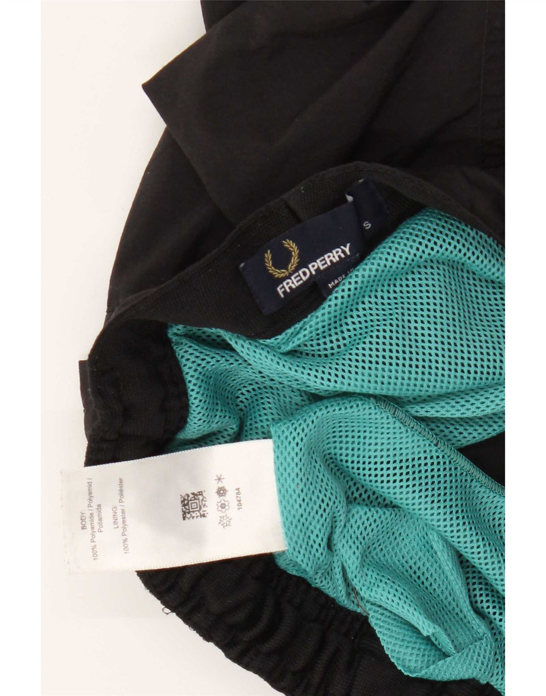 Shorts de natação masculino Fred Perry pequeno preto poliamida