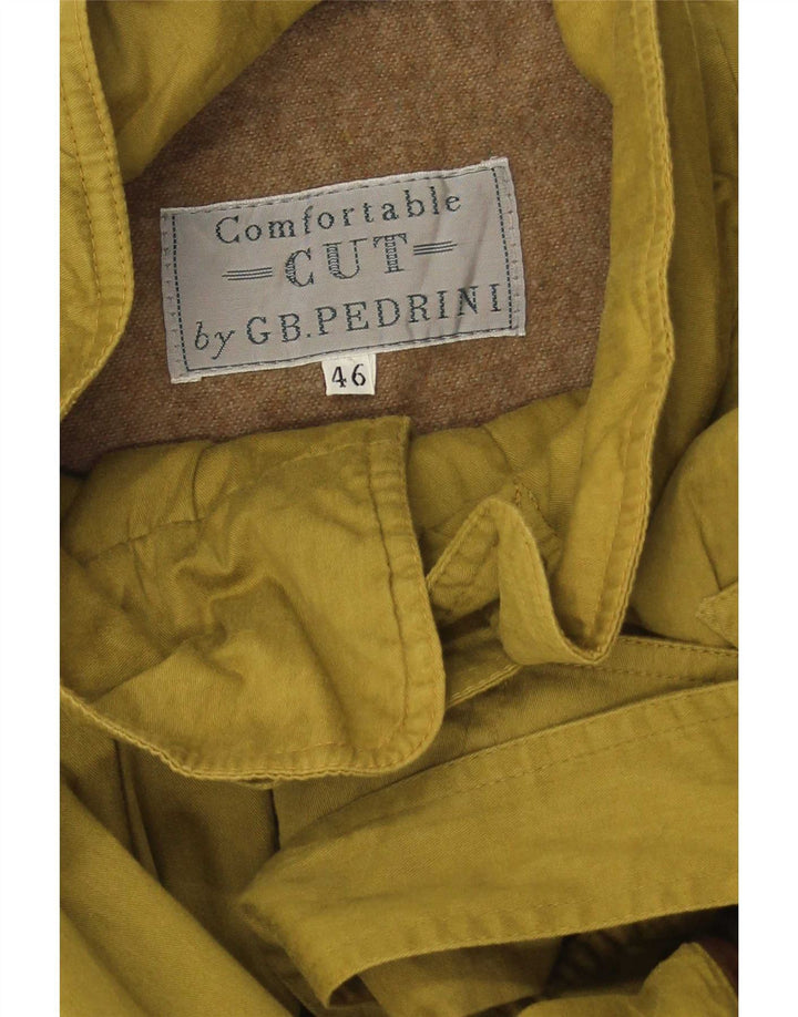 GB.PEDRINI Trench Coat Masculino IT 46 Pequeno Verde