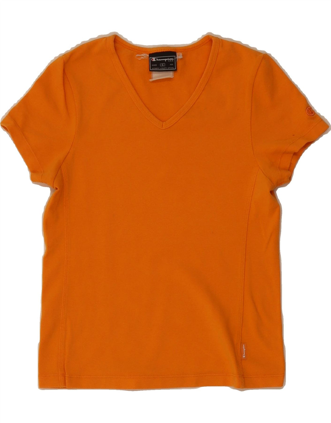 CHAMPION Girls T-Shirt Top 7-8 Years Small Orange Vintage Champion and Second-Hand Champion from Messina Hembry 