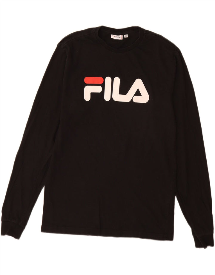 Fila Mens Graphic Top Manga Longa XS Preto Algodão