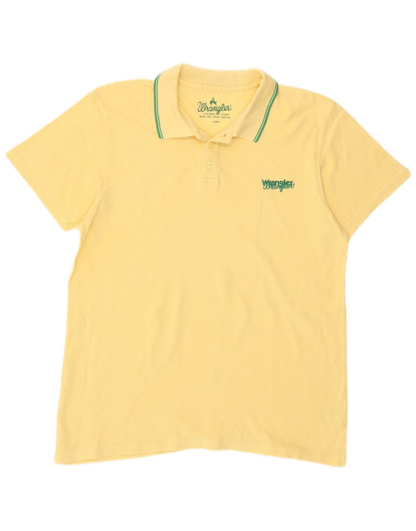 Camisa polo masculina Wrangler grande algodão amarelo