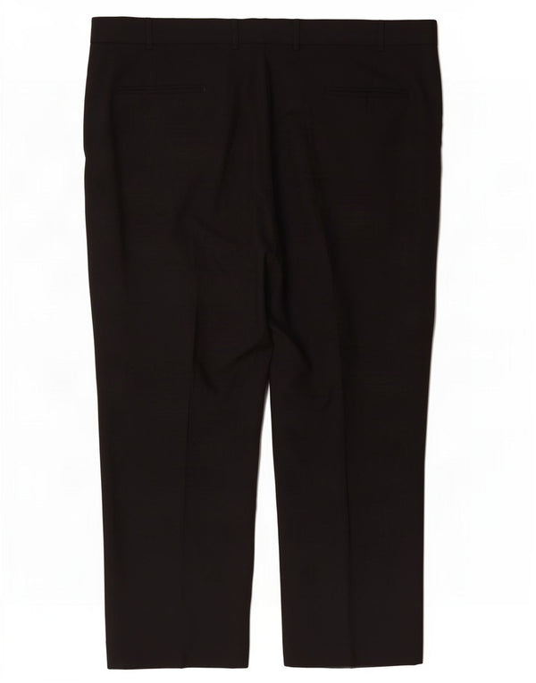 Calça masculina Marks & Spencer sob medida casual W42 L30 poliéster preto