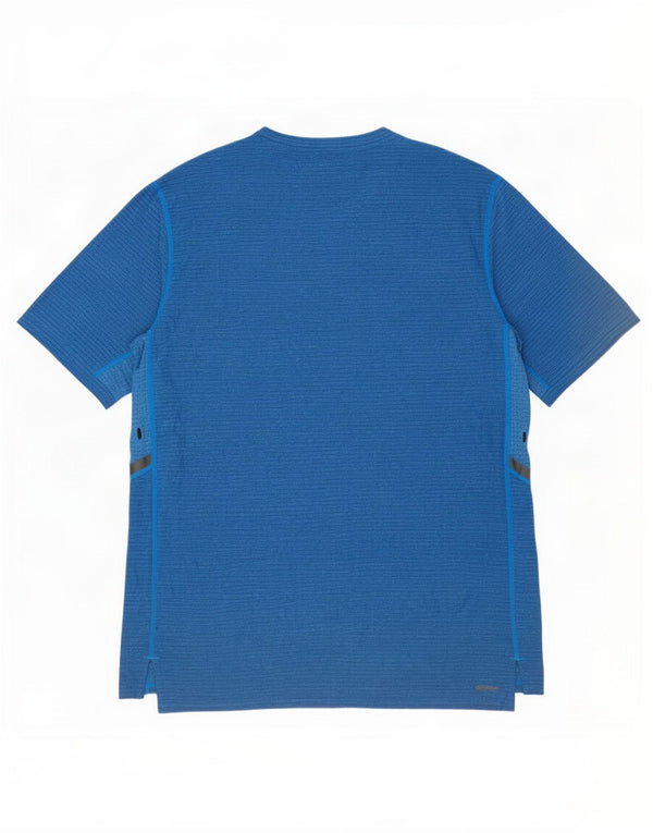 Camiseta masculina New Balance poliéster azul médio