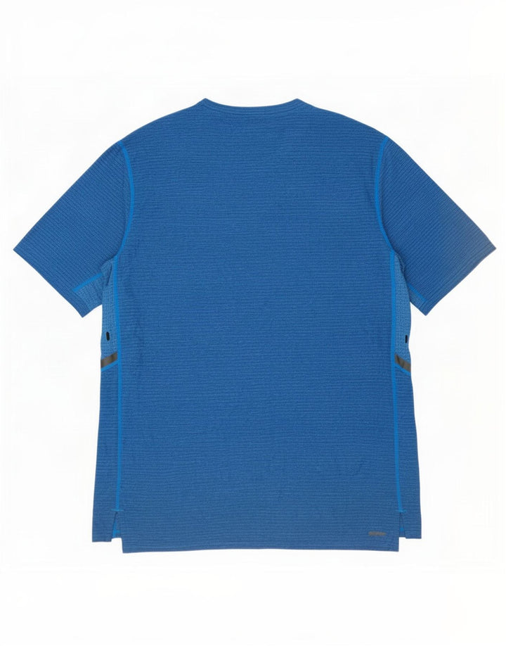 Camiseta masculina New Balance poliéster azul médio