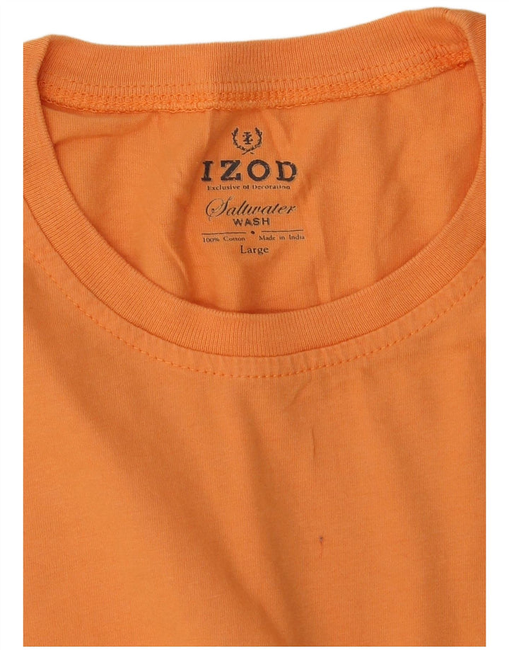 Camiseta masculina Izod Top grande algodão laranja