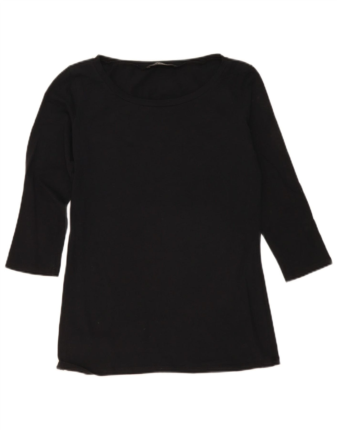 Top de fim de semana feminino Max Mara manga 3/4 Reino Unido 12 médio preto