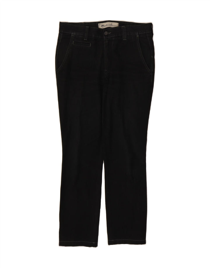 MARLBORO CLASSICS Mens Straight Chino Trousers W31 L29 Black Striped Vintage Marlboro Classics and Second-Hand Marlboro Classics from Messina Hembry 