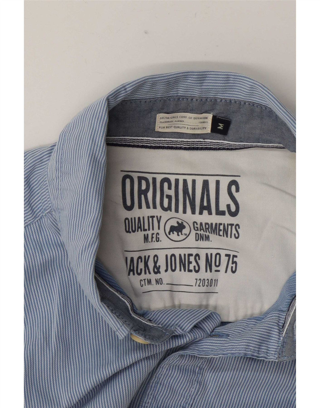 Camisa masculina Jack & Jones listrada azul média