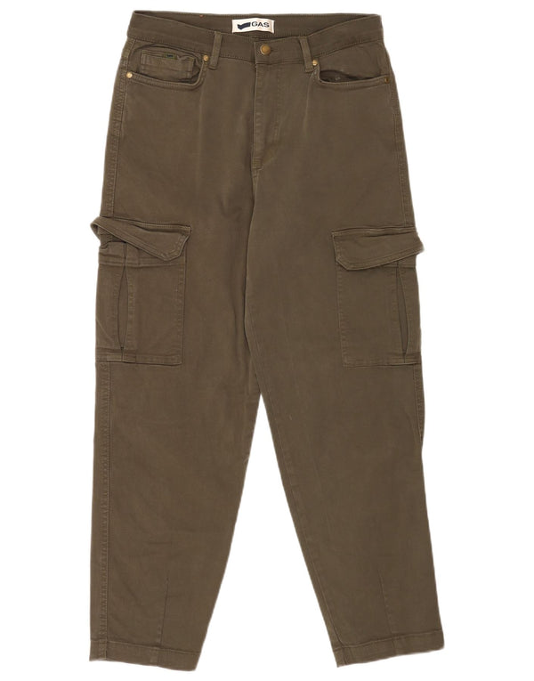 Calça cargo masculina afunilada Gas W28 L27 cáqui