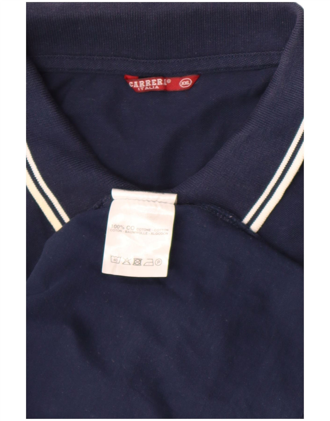 Camisa polo masculina Carrera 2XL algodão azul marinho