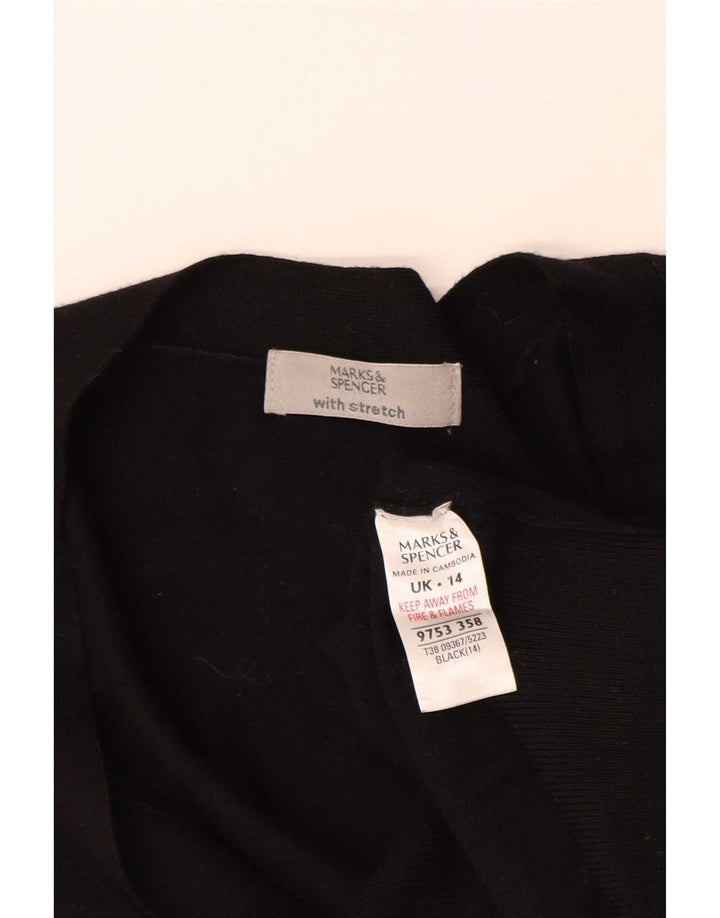 Suéter cardigã feminino Marks & Spencer Reino Unido 14 médio preto