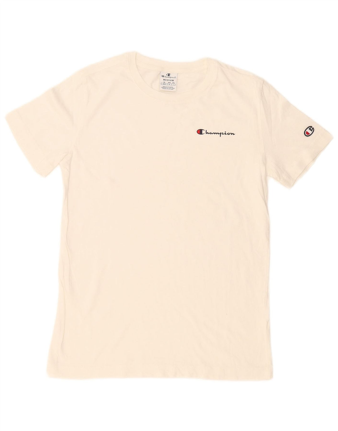Camiseta feminina Champion UK 12 médio branco