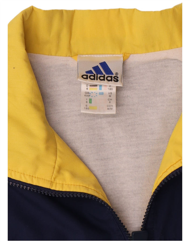 Adidas Mens Tracksuit Top Jacket UK 40/42 Médio Azul Marinho Colorblock