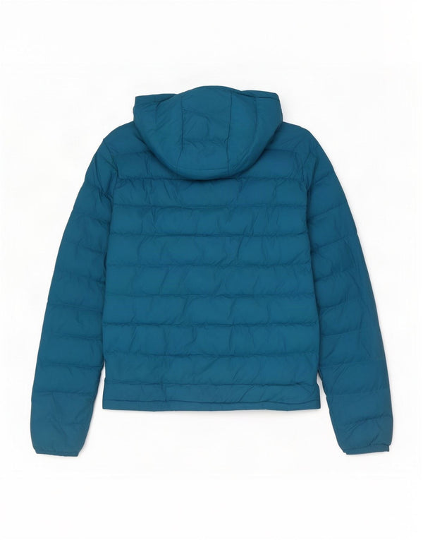 Jaqueta acolchoada com capuz feminina Mountain Warehouse Reino Unido 8 nylon azul pequeno