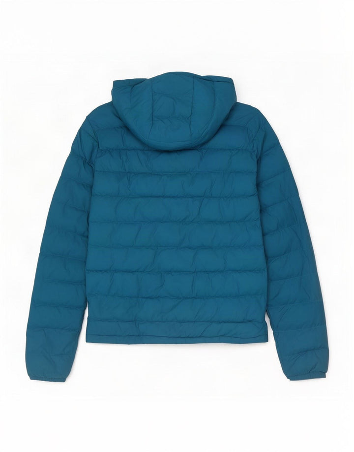 Jaqueta acolchoada com capuz feminina Mountain Warehouse Reino Unido 8 nylon azul pequeno