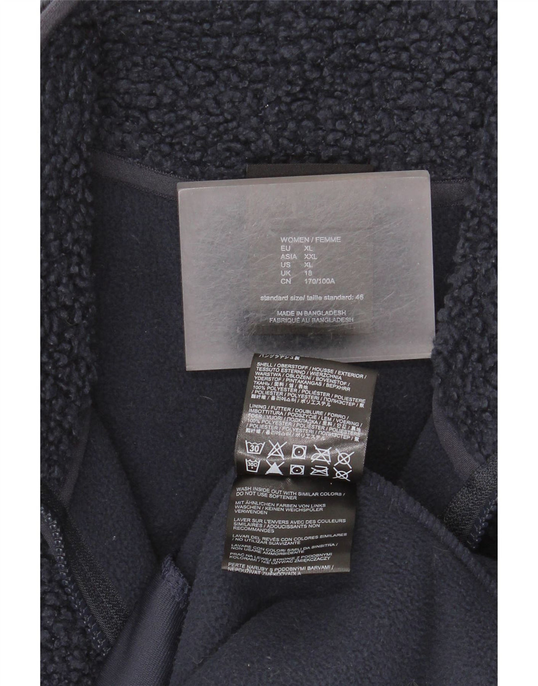 Jaqueta de lã feminina Jack Wolfskin Reino Unido 18 XL azul marinho poliéster