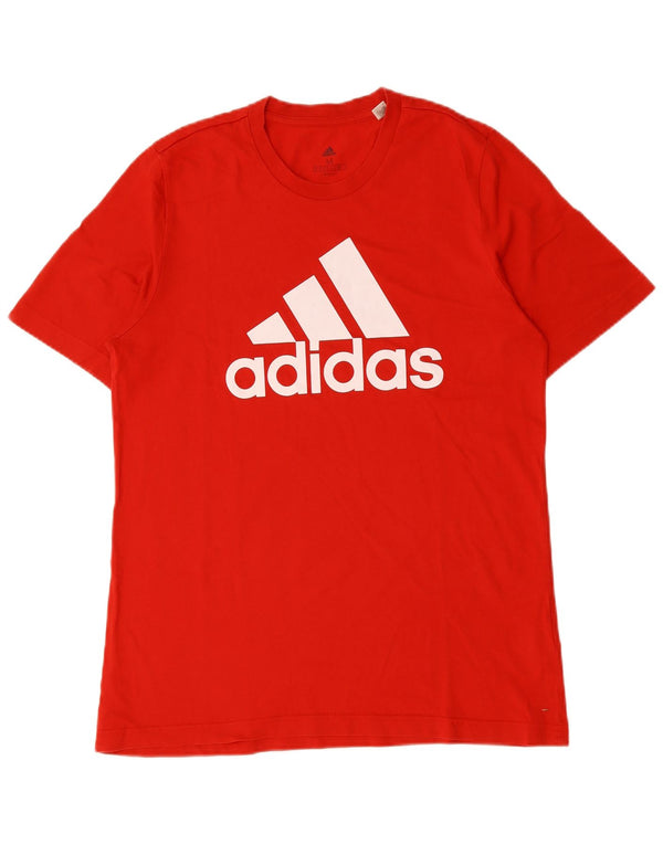 Adidas Mens Graphic T-Shirt Top Médio Algodão Vermelho
