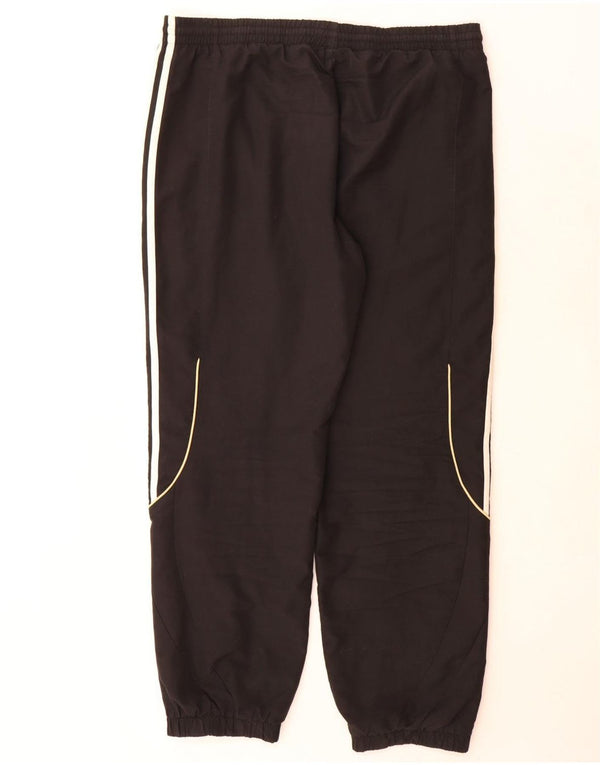 Calça de treino masculina Adidas Joggers UK 42/44 grande poliéster preto