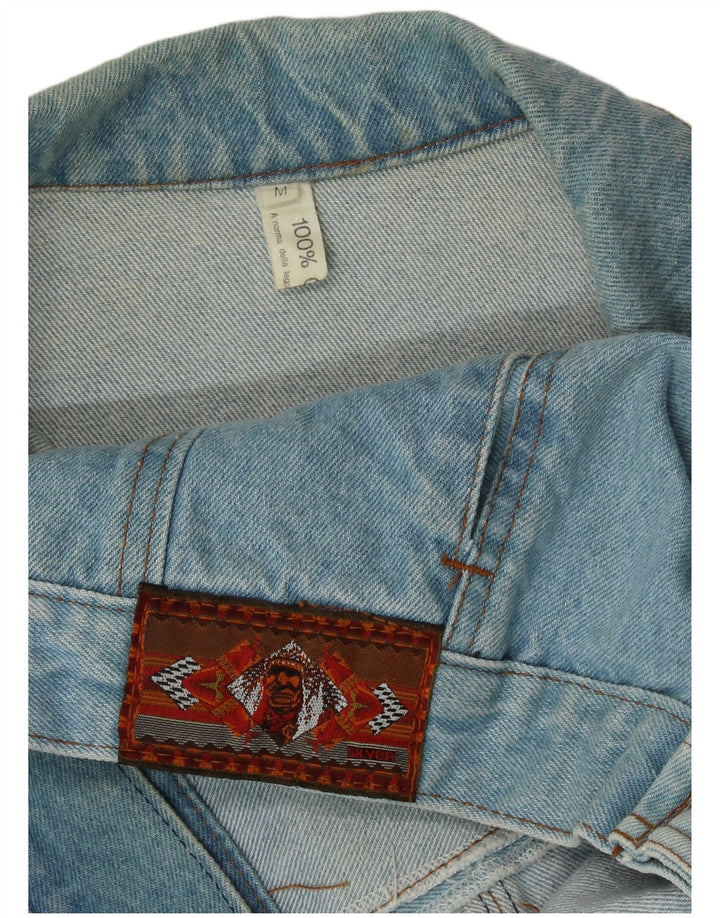 Jaqueta jeans masculina VINTAGE UK 38 algodão azul médio
