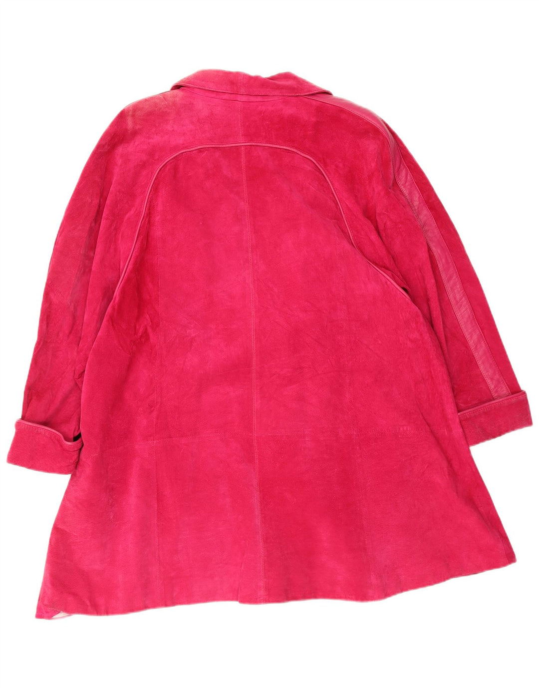 Sobretudo feminino de camurça Giorgio Mobiani UK 18 XL rosa
