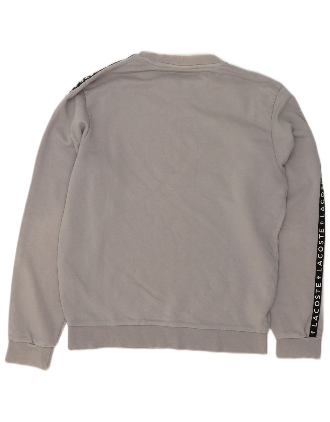 Lacoste moletom gráfico masculino tamanho 3 pequeno bloco cinza