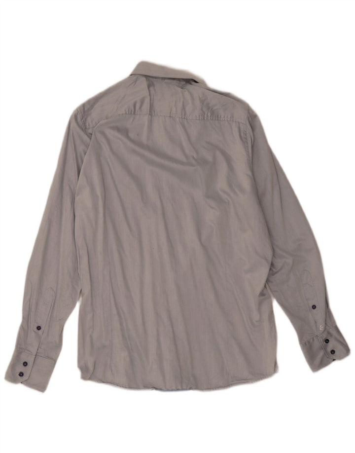 Camisa masculina Pierre Cardin tamanho 42 grande algodão cinza