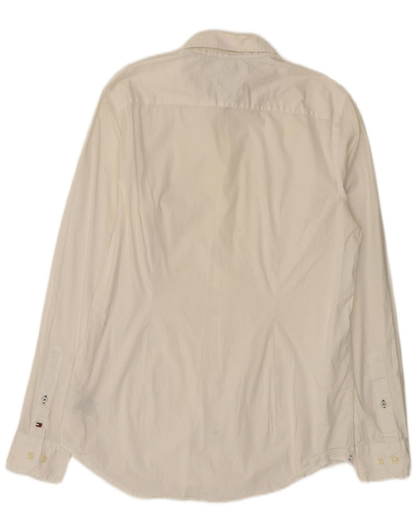 Tommy Hilfiger Mens Slim Fit Shirt Large White Cotton