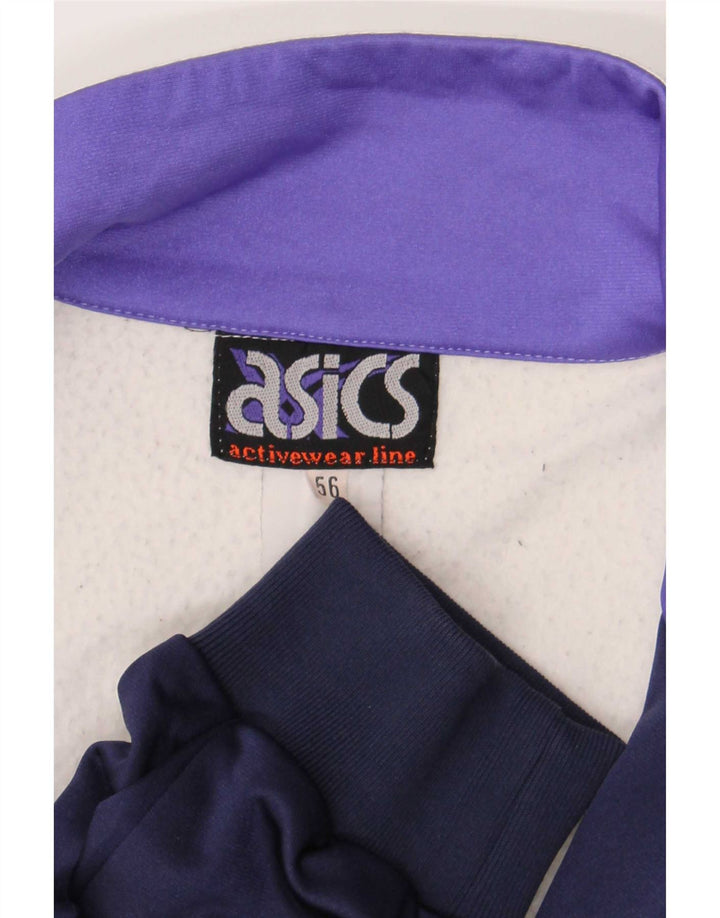 Asics Masculino Graphic Tracksuit Top Jacket IT 56 XL Azul marinho Colourblock