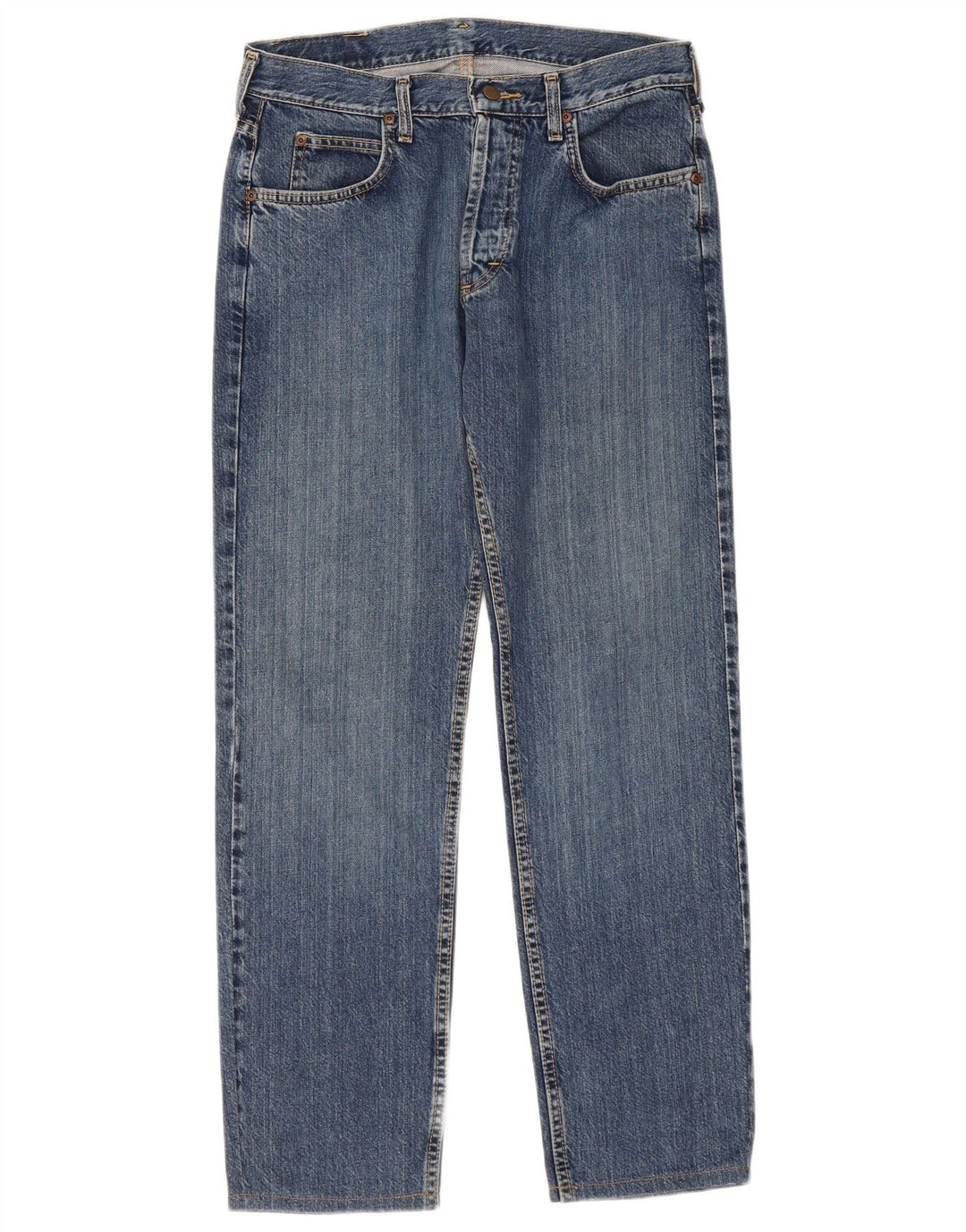 Lee Mens Seattle Straight Jeans W33 L31 Azul Algodão