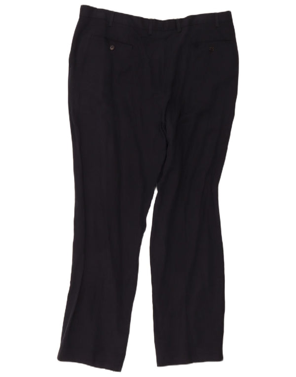 Calça masculina Marks & Spencer Pegged Suit W40 L33 Azul Marinho Seda