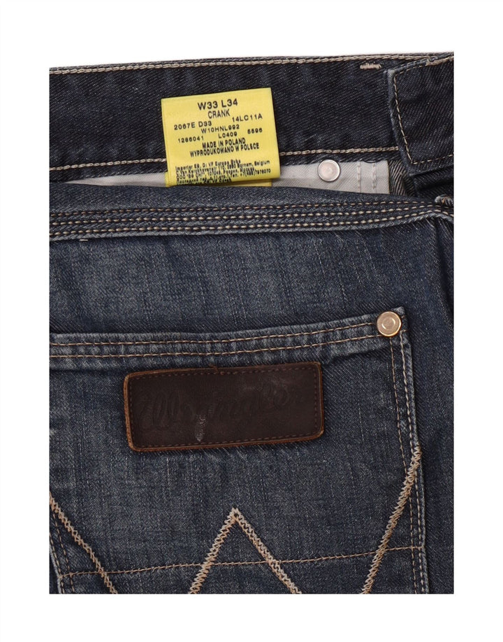 Calça jeans feminina Crank Straight WRANGLER W33 L31 algodão azul