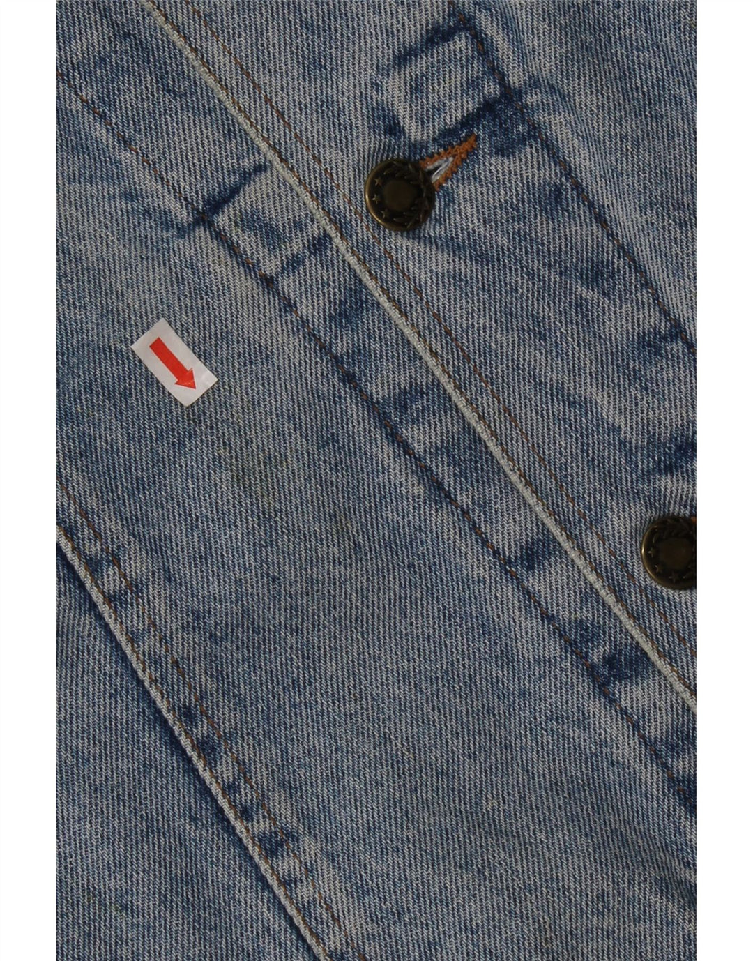 Jaqueta jeans masculina vintage UK 38 algodão azul médio