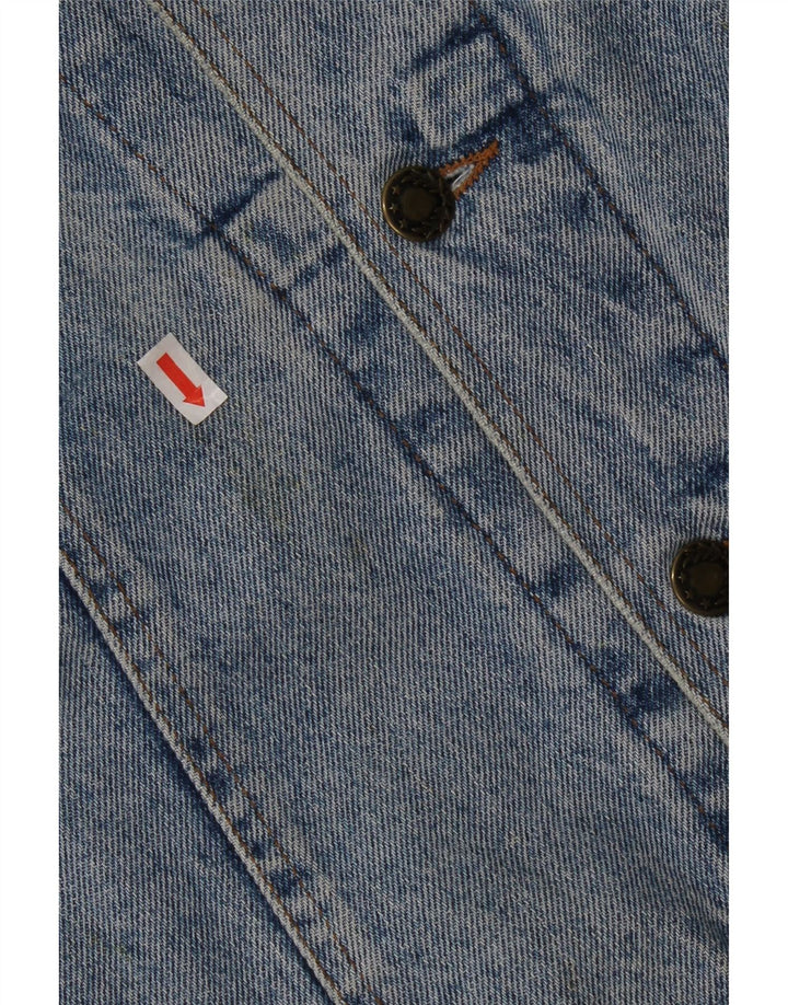 Jaqueta jeans masculina vintage UK 38 algodão azul médio