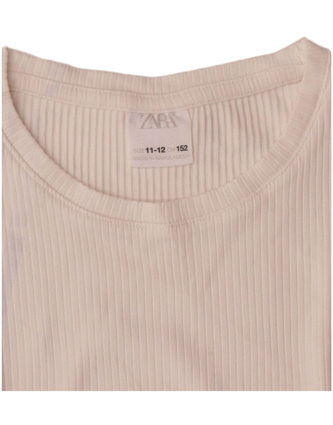Top Zara Meninas T-Shirt 11-12 Anos Branco