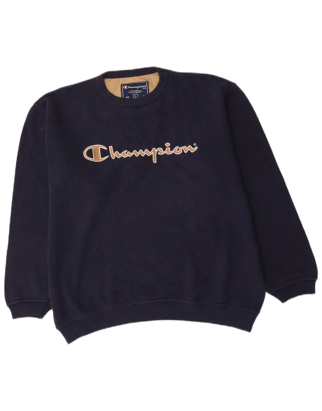 Champion moletom masculino gráfico jumper grande algodão azul marinho