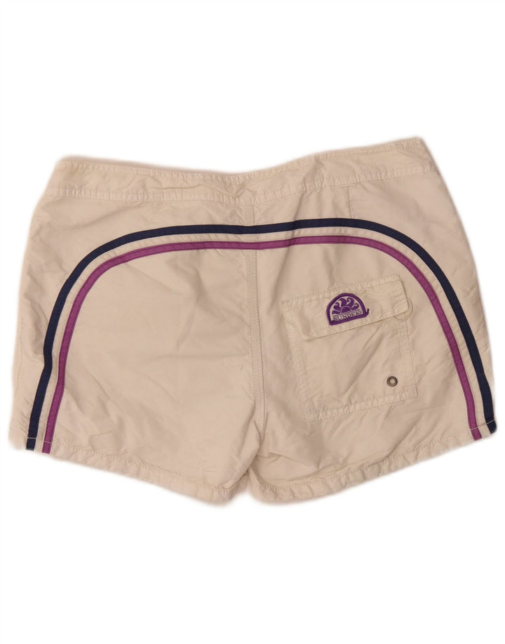 Shorts de natação masculino Sundek grande poliéster Colourblock branco